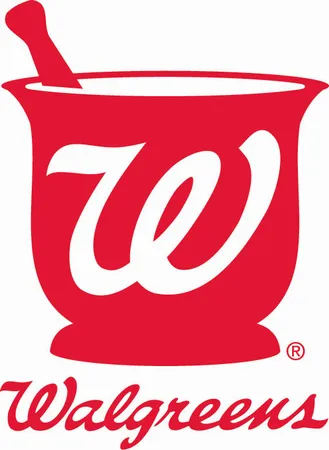 The walgreens logo has a mortar and pestle in it