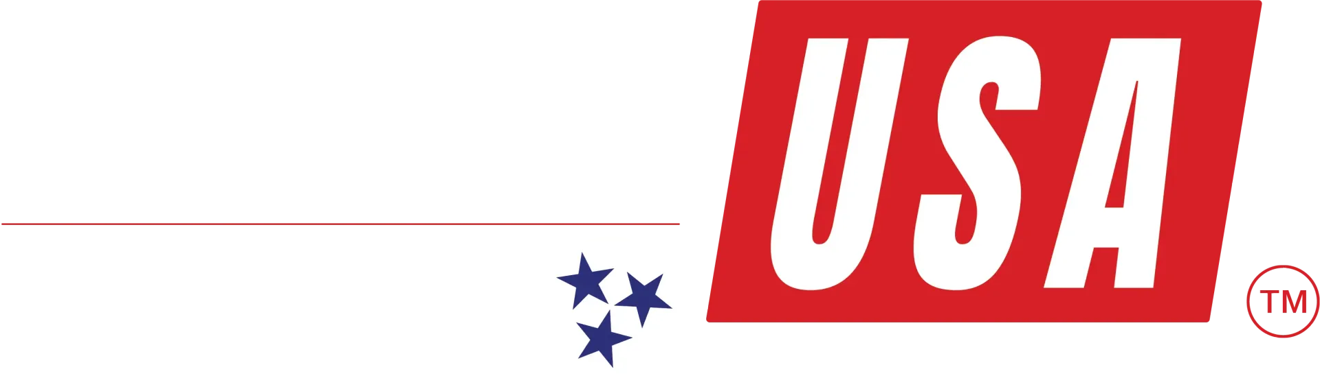 A red square with the word usa on it