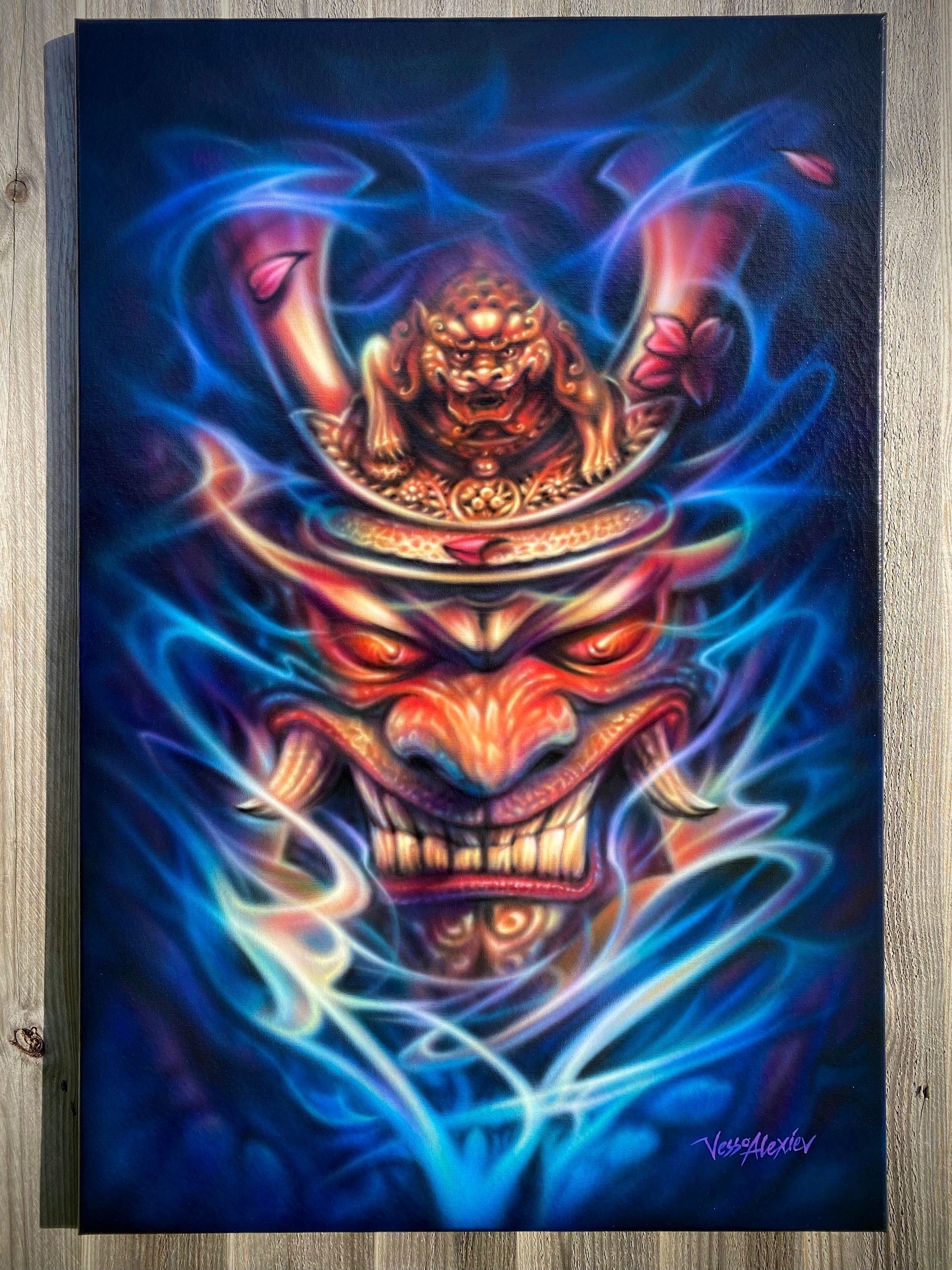 Samurai Mask painting