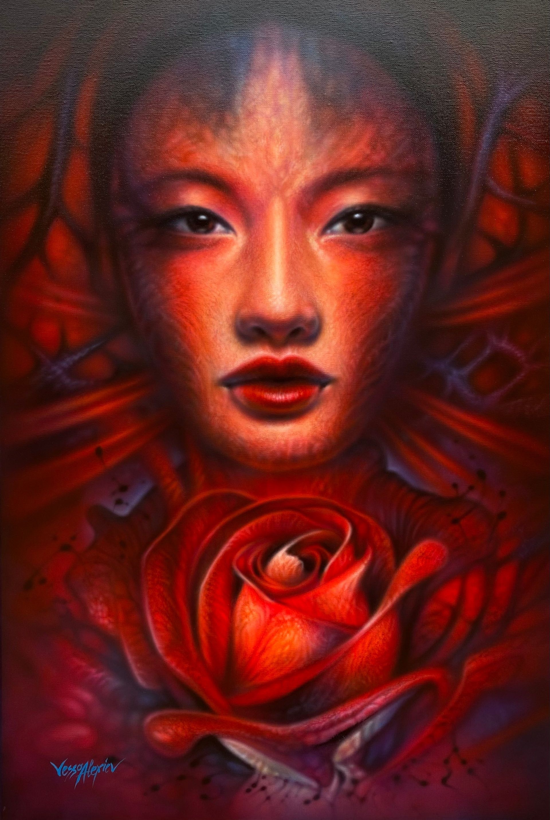 Geisha Canvas Painting