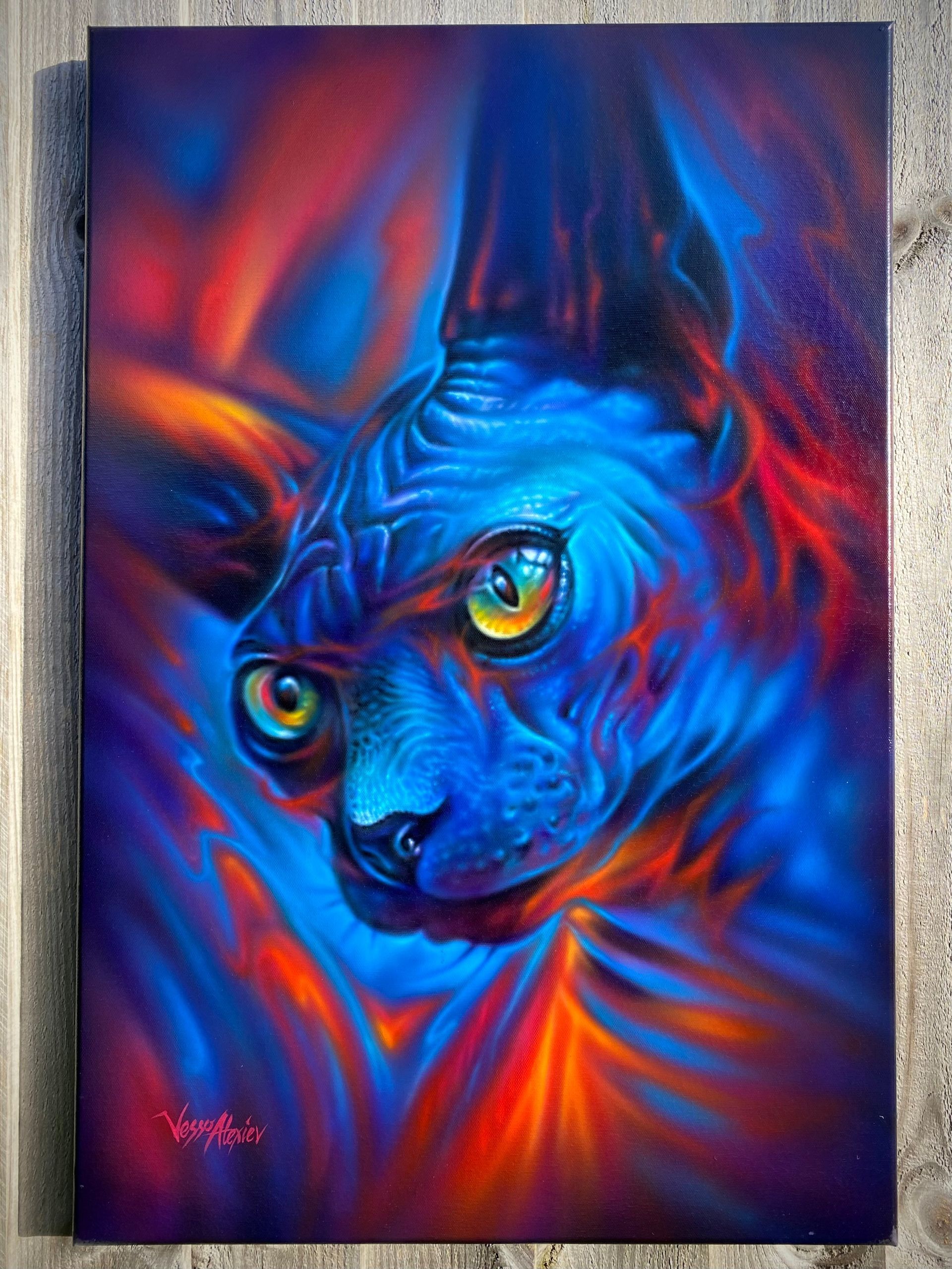 Sphynx Cat Painting