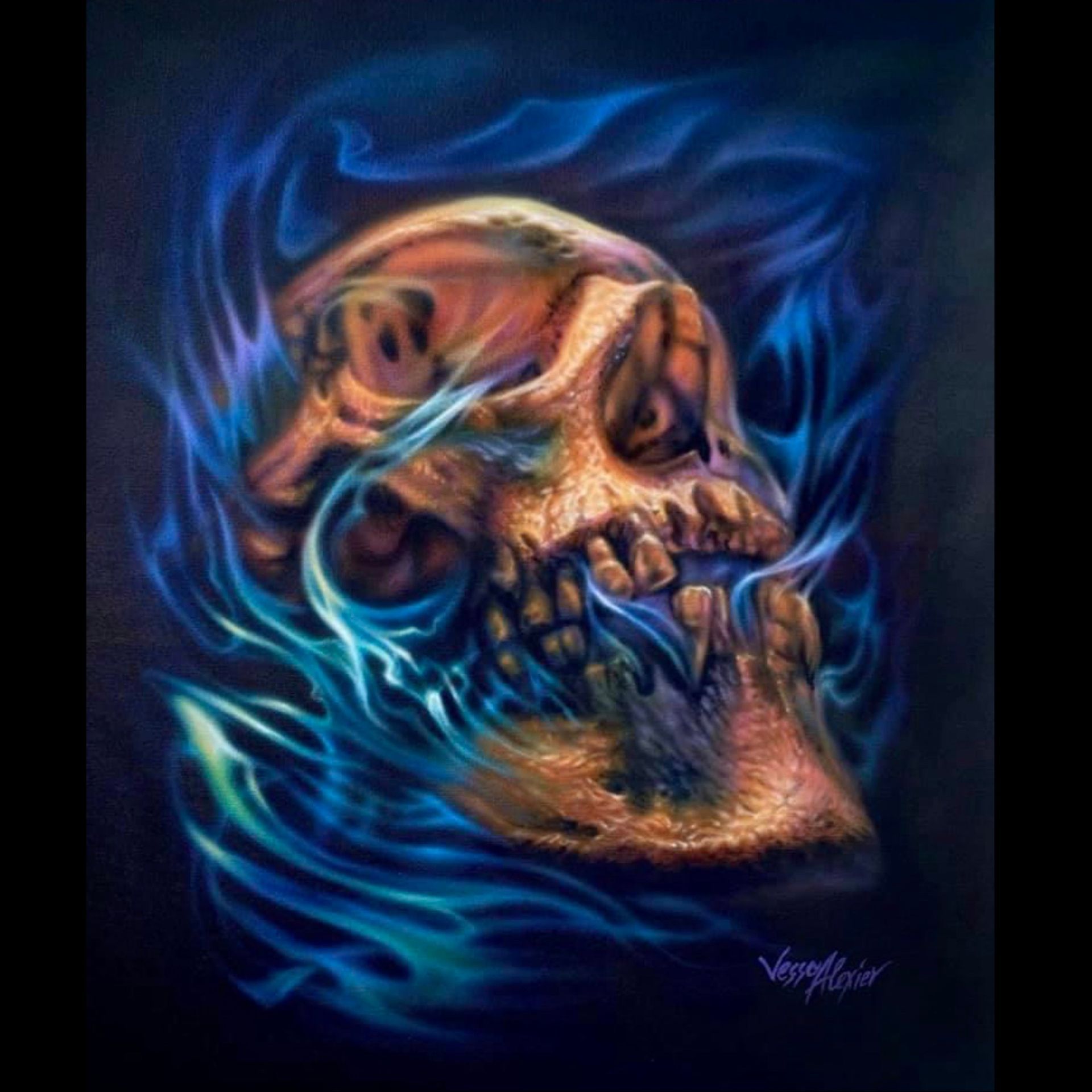 Limited Edition Smoke Skull Print