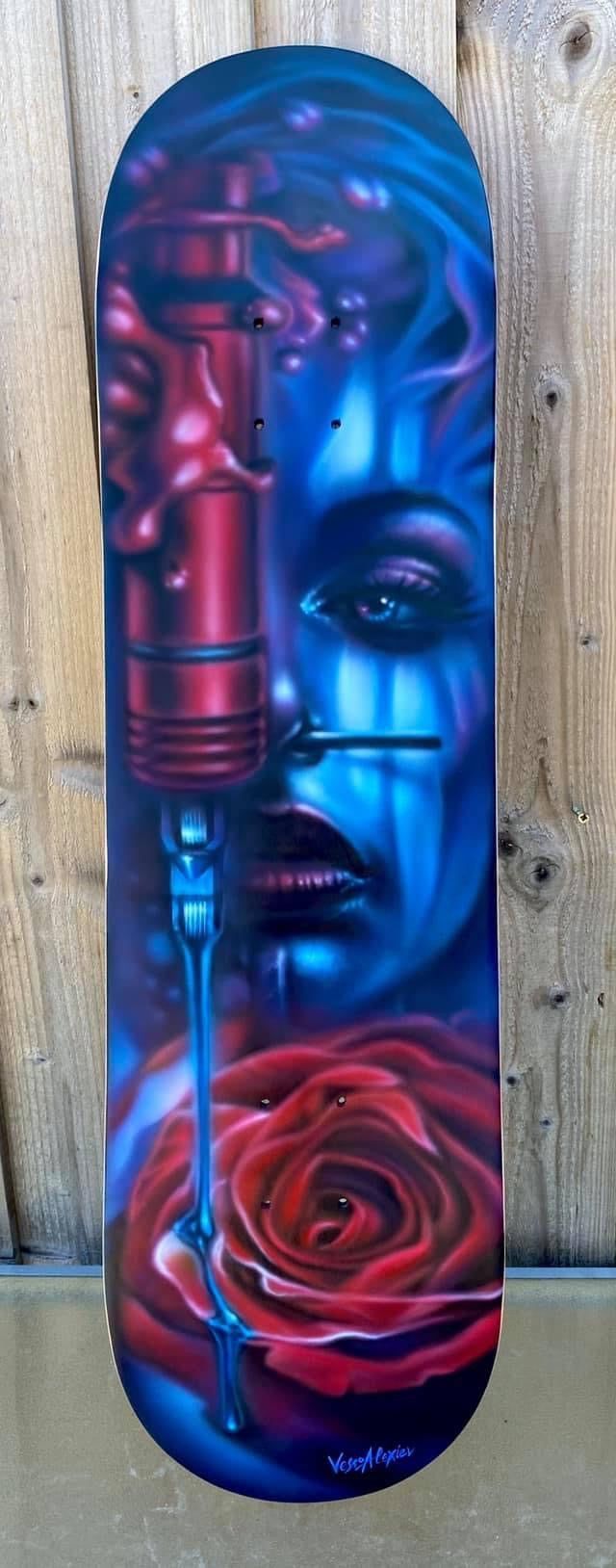 New Skool Painted Skateboard