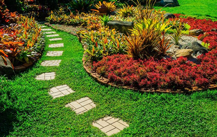Garden stone path 
