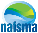 The nafsma logo is a blue and green circle with waves in it.