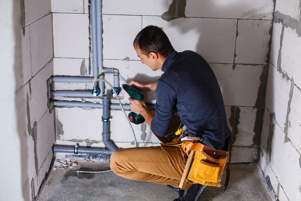 Install Plumbing Pipes in A Room with Unfinished Masonry Walls — Dunnrite Plumbing Services in Proserpine, QLD