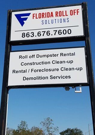 Company Sign—Dumpster Rental in Lake Wales, FL