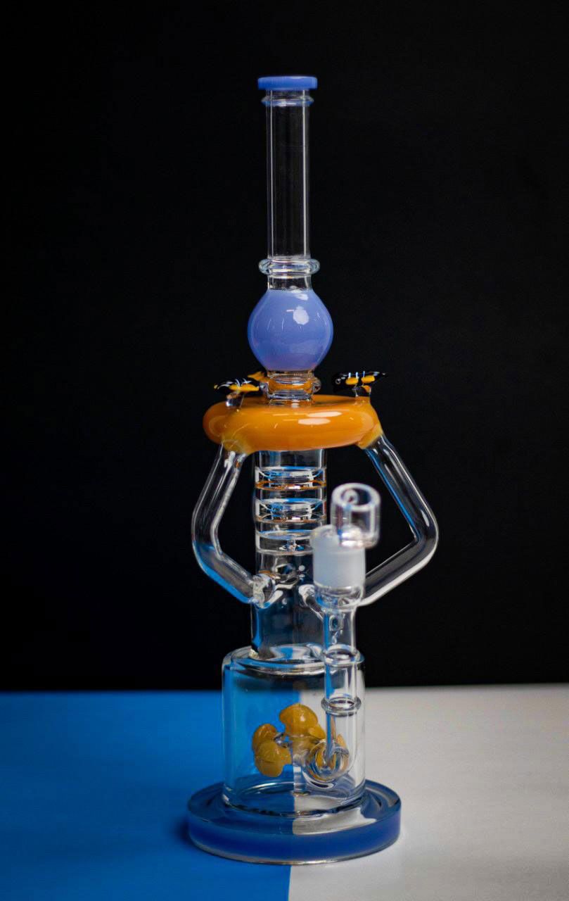 closeup of glass smoking product