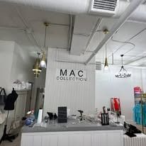 Interior of a shop. Sign says 