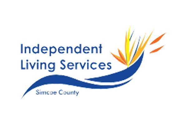 The logo for independent living services simcoe county