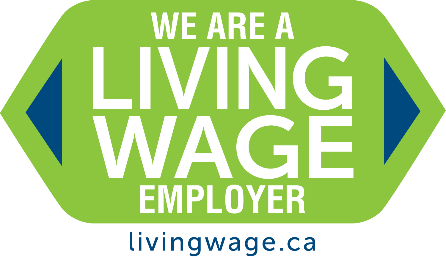 The logo for we are a living wage employer.