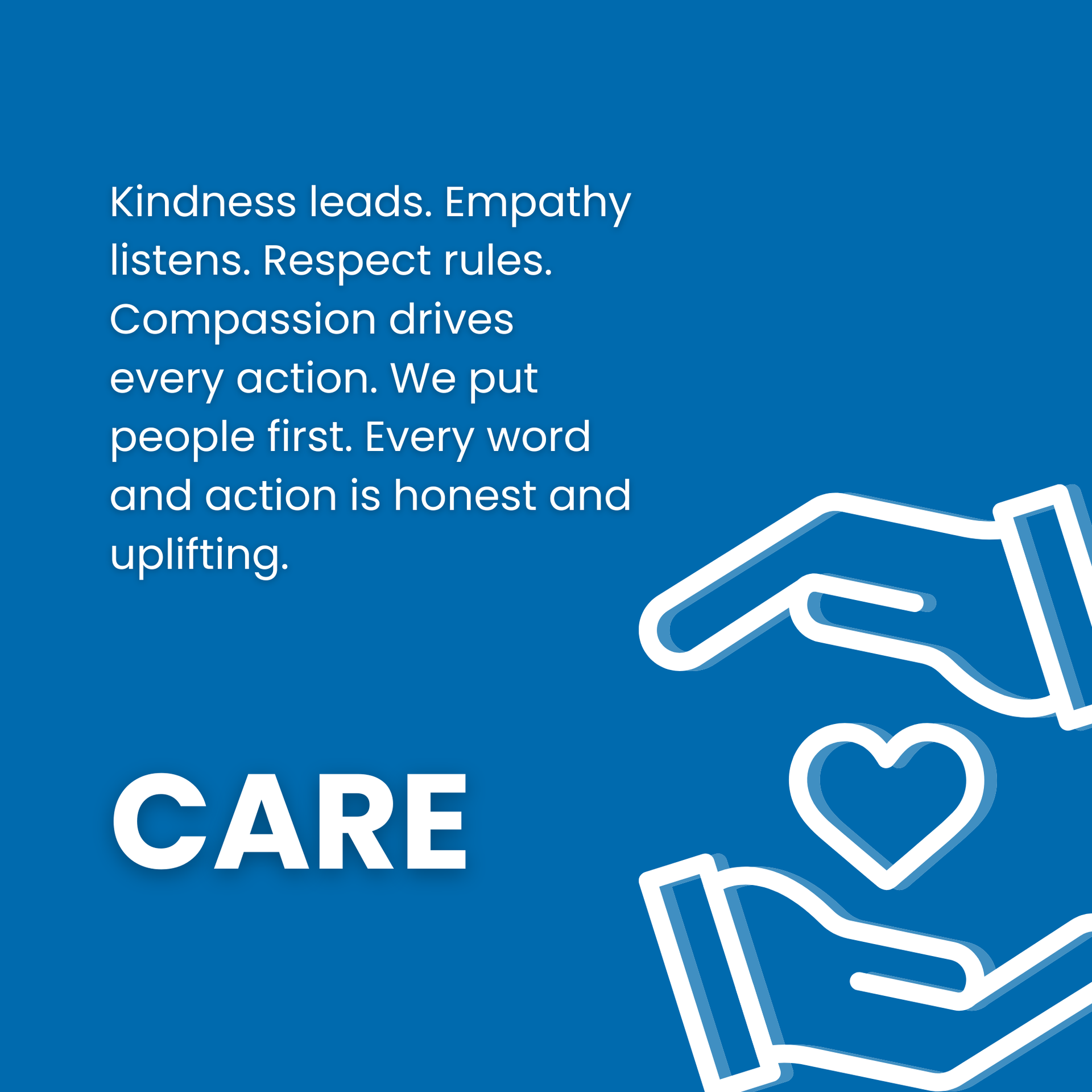 A blue graphic featuring the word 