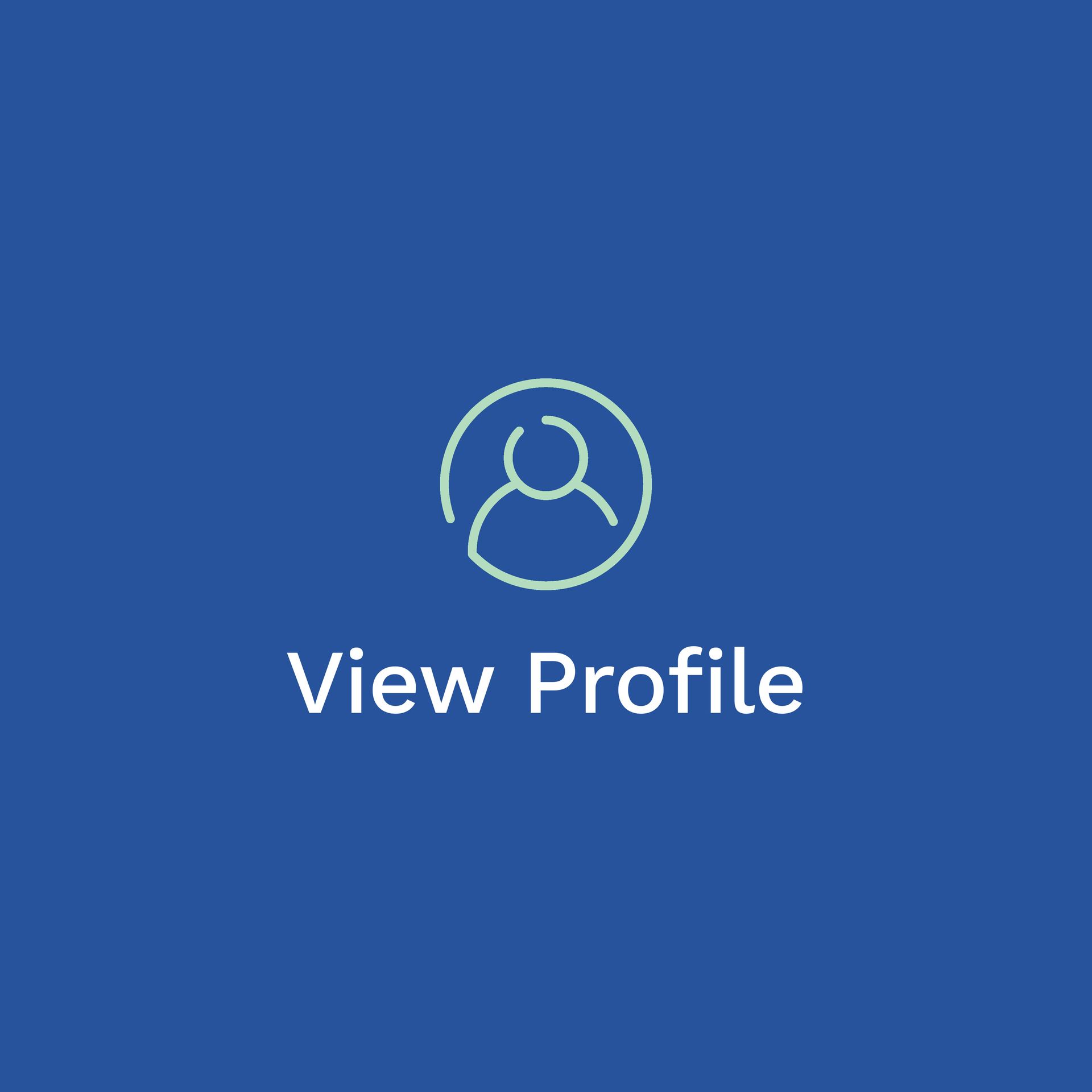 A blue background with a view profile icon on it.