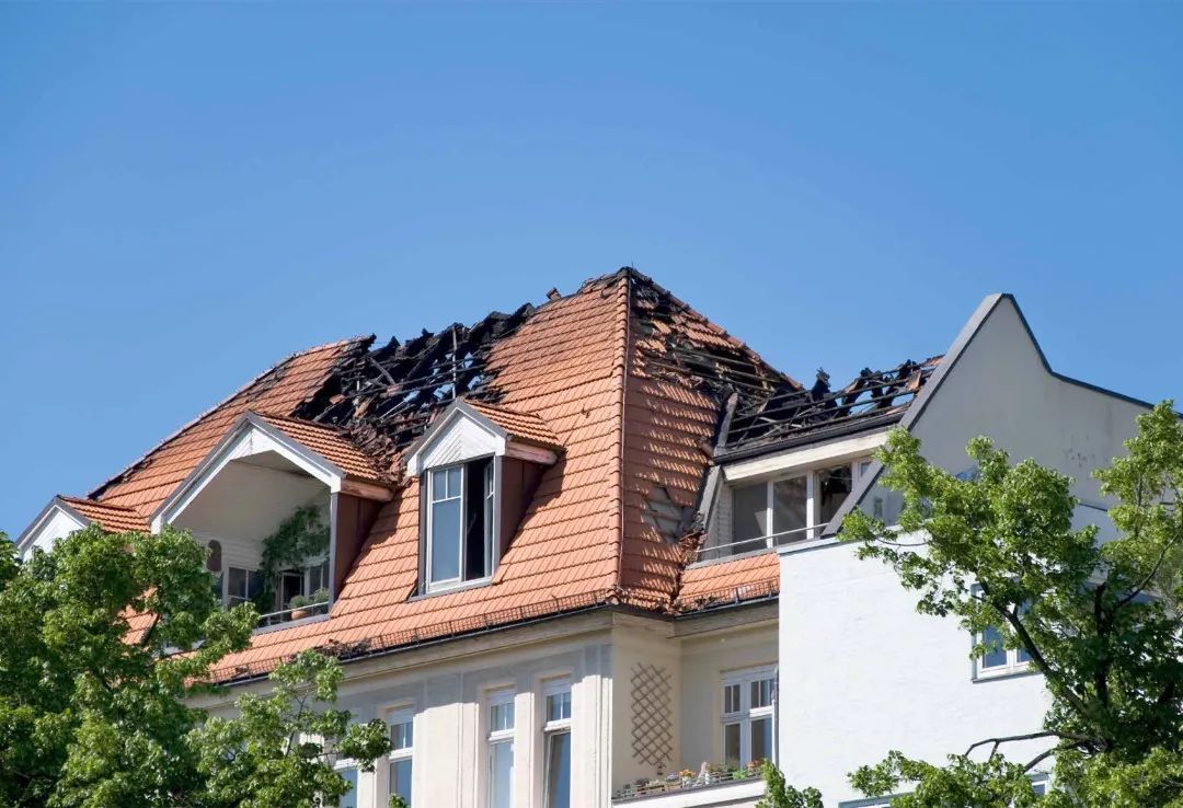 House with Extensive Fire Damage