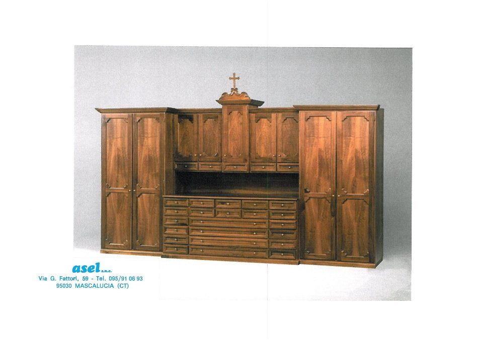 Wooden furniture for a church