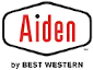 The logo for aiden by best western is a red and white logo.