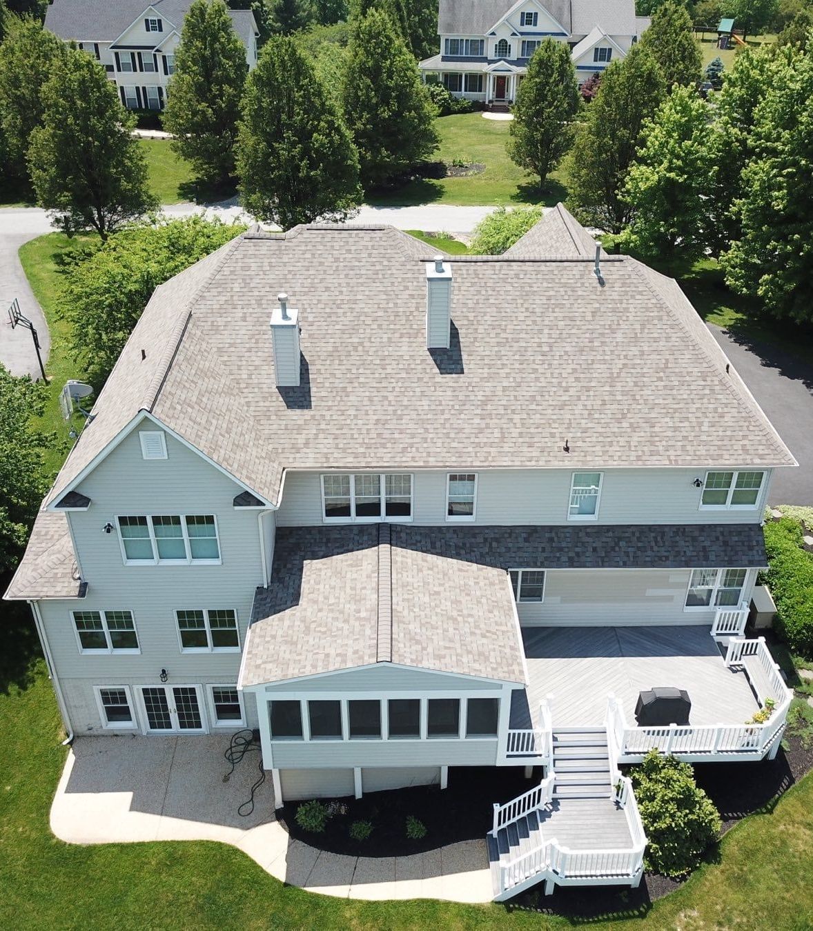 Roof that was replaced  in Maryland by Four Seasons Roofing