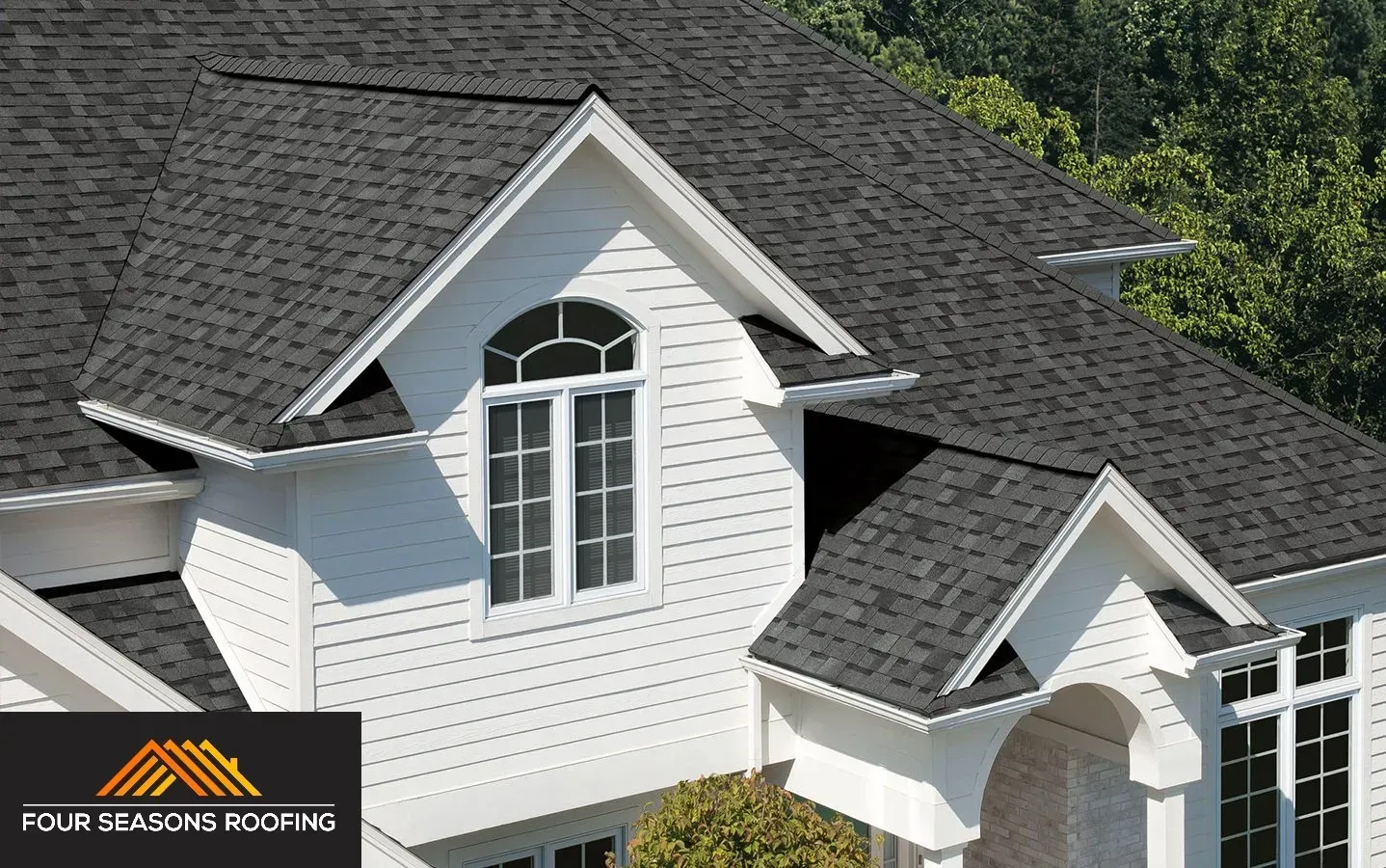 New roof and gutter system installed by Four Seasons Roofing in Maryland