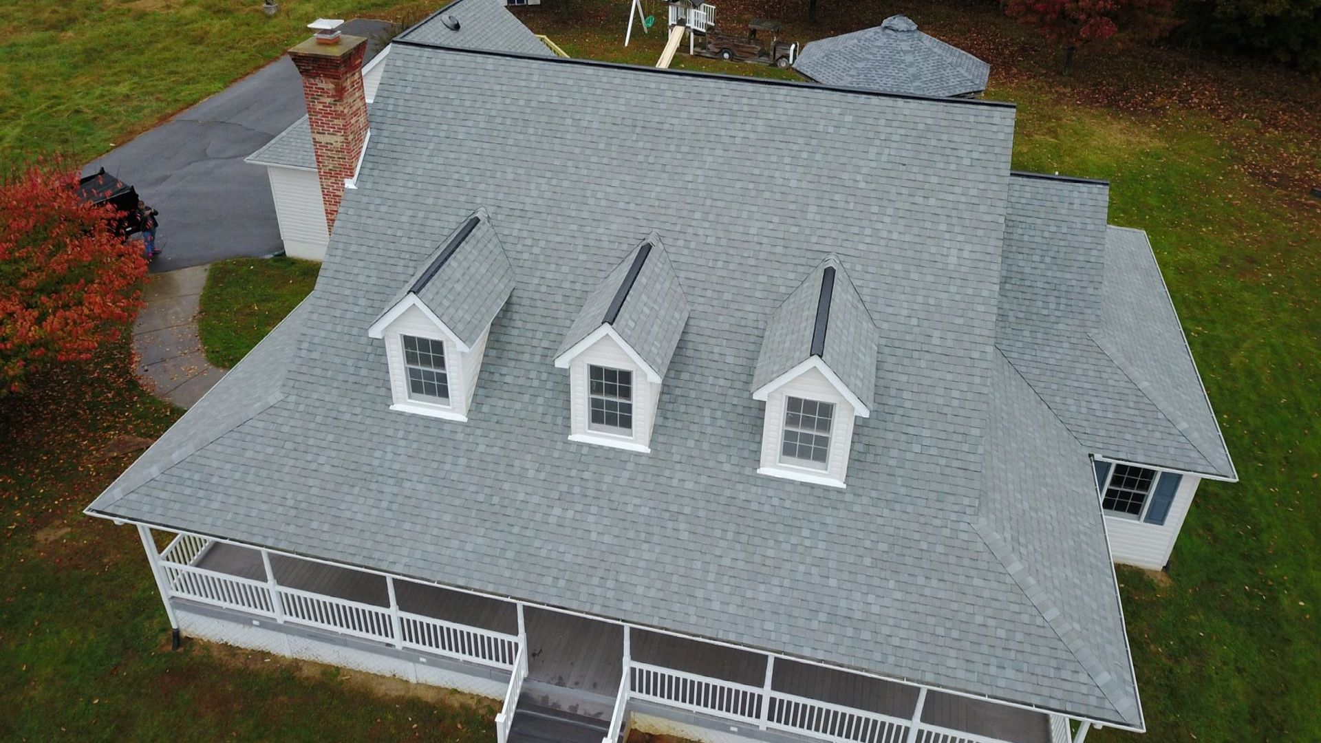New roof installation by Four Seasons Roofing on a residential Maryland home