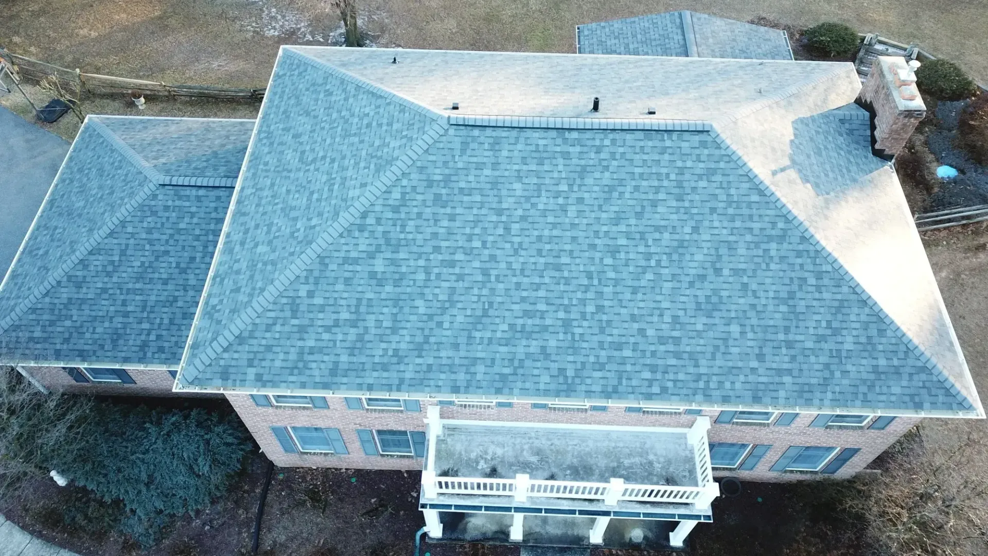 Roof installation by Four Seasons Roofing in Maryland showing professional roofing work
