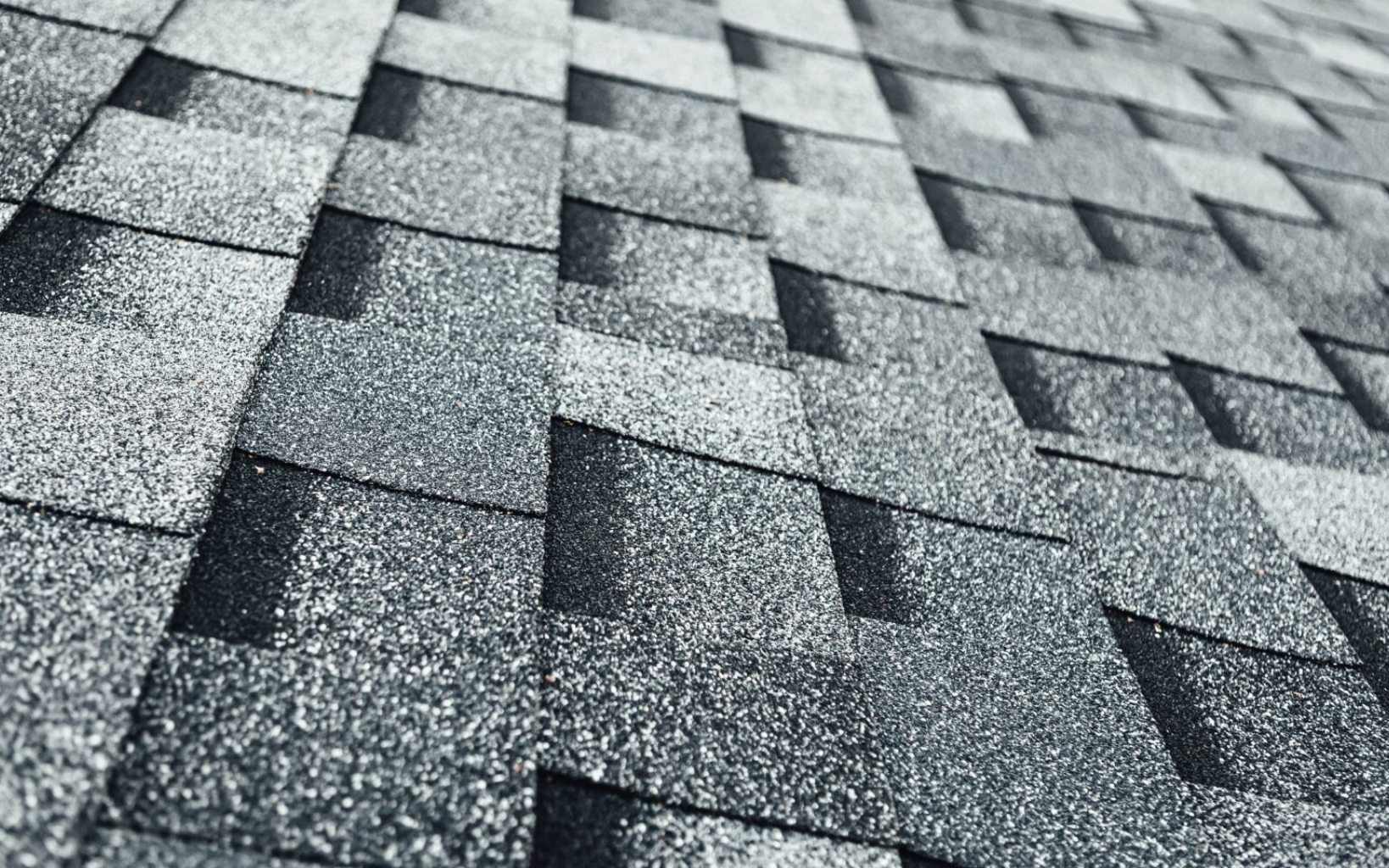Cross-section roof with four material types: tile, shingle, metal, and asphalt shingle.