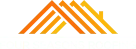 An orange and yellow triangle on a white background