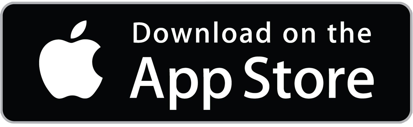 The apple logo is on a black button that says `` download on the app store ''.