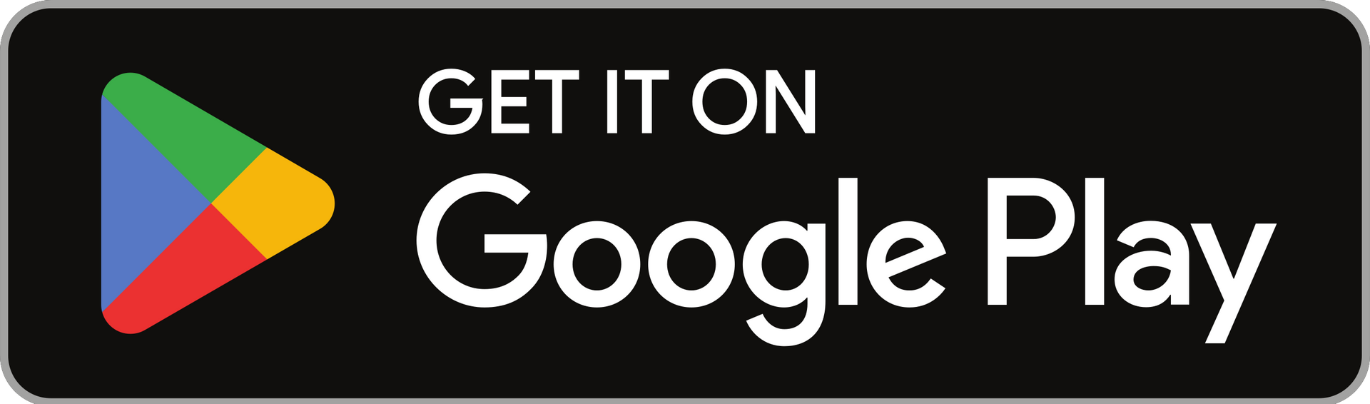 A get it on google play button on a white background.