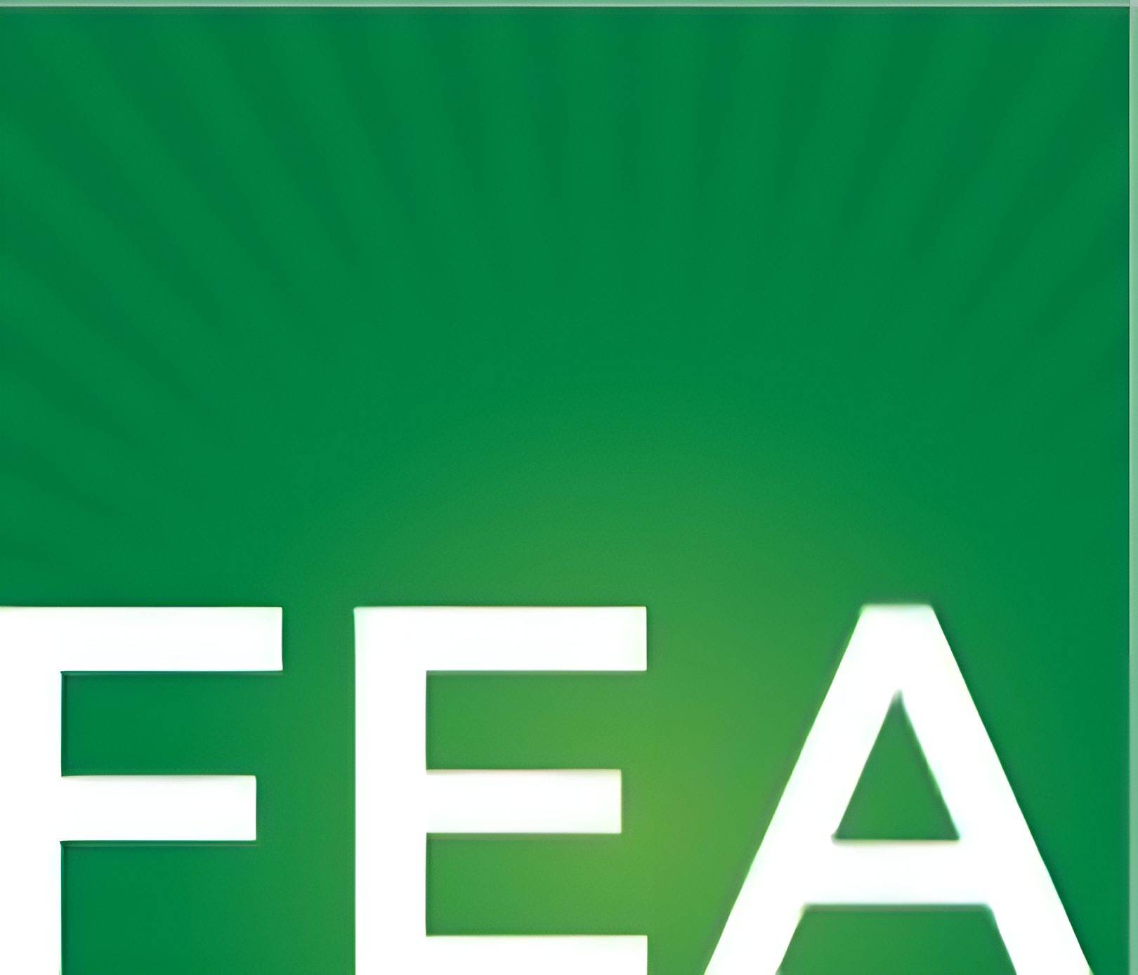 A green background with the word fea in white letters