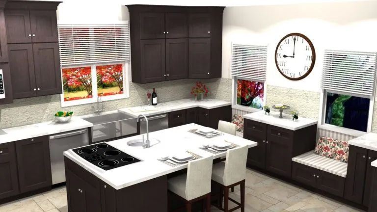A Kitchen With Newly Installed Cabinets