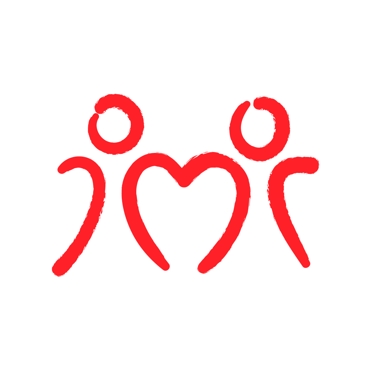 A red icon of a headset with a microphone on a white background.