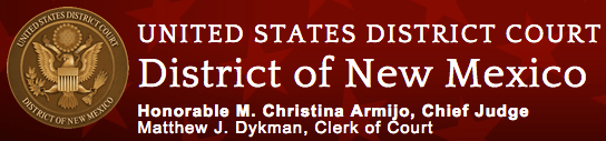 UNITED STATES DISTRICT COURT District of New Mexico
