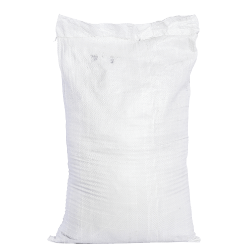 A white bag of sand on a white background.