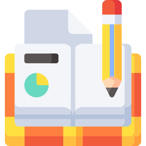 A pencil is sitting on top of an open notebook.
