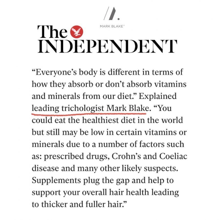 Mark Blake® Trichologist | The Independant