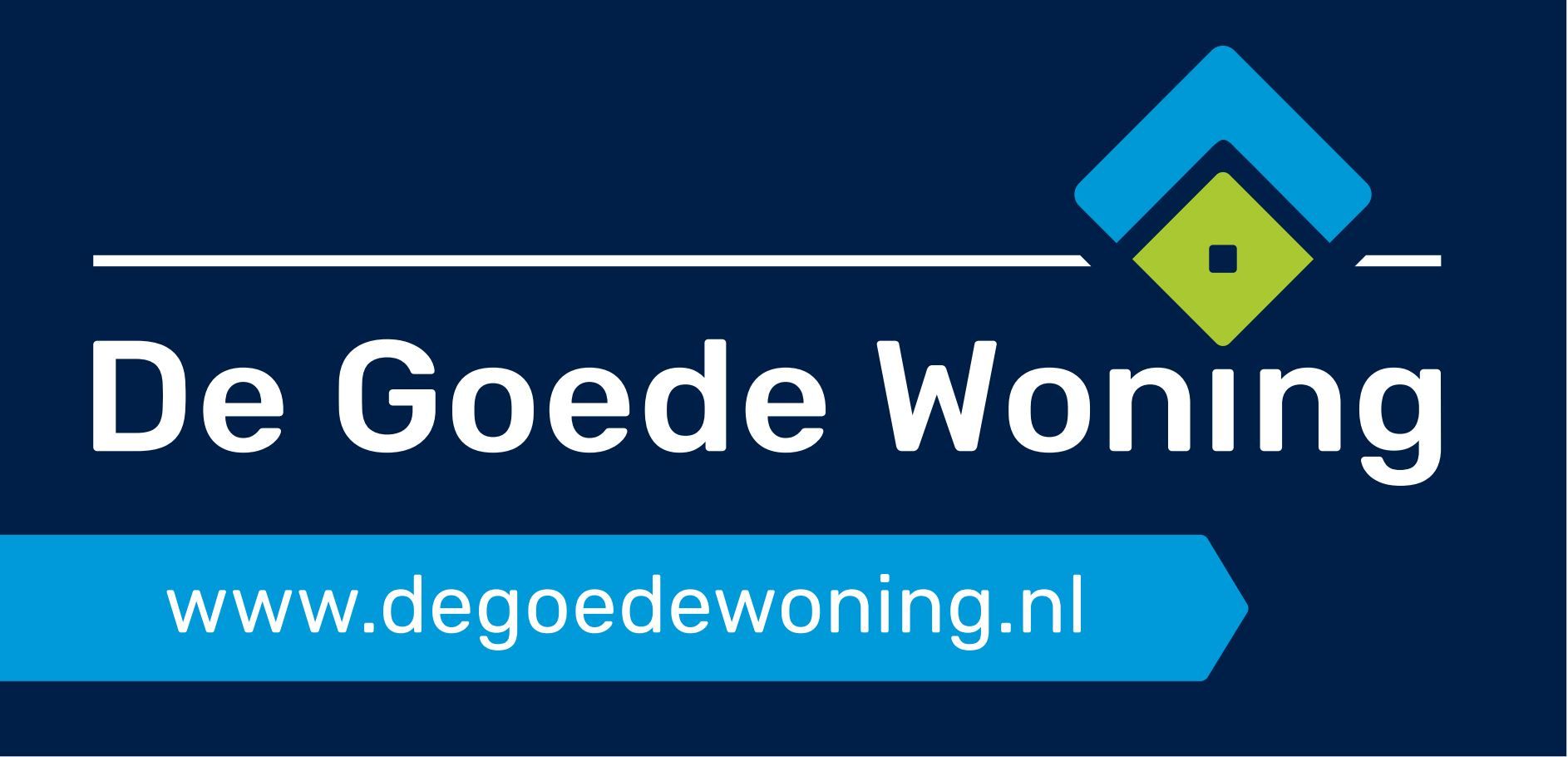 Logo en huisstijl van De Goede Woning Apeldoorn voor bij recent opgeleverde projecten