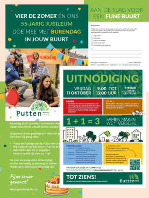 Collage van meerdere ontwerpen voor WS Putten