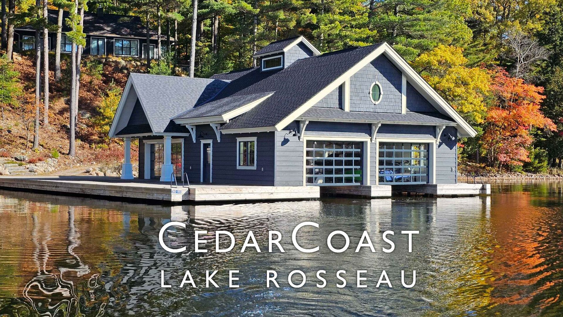 Boathouse living on the water in Muskoka.