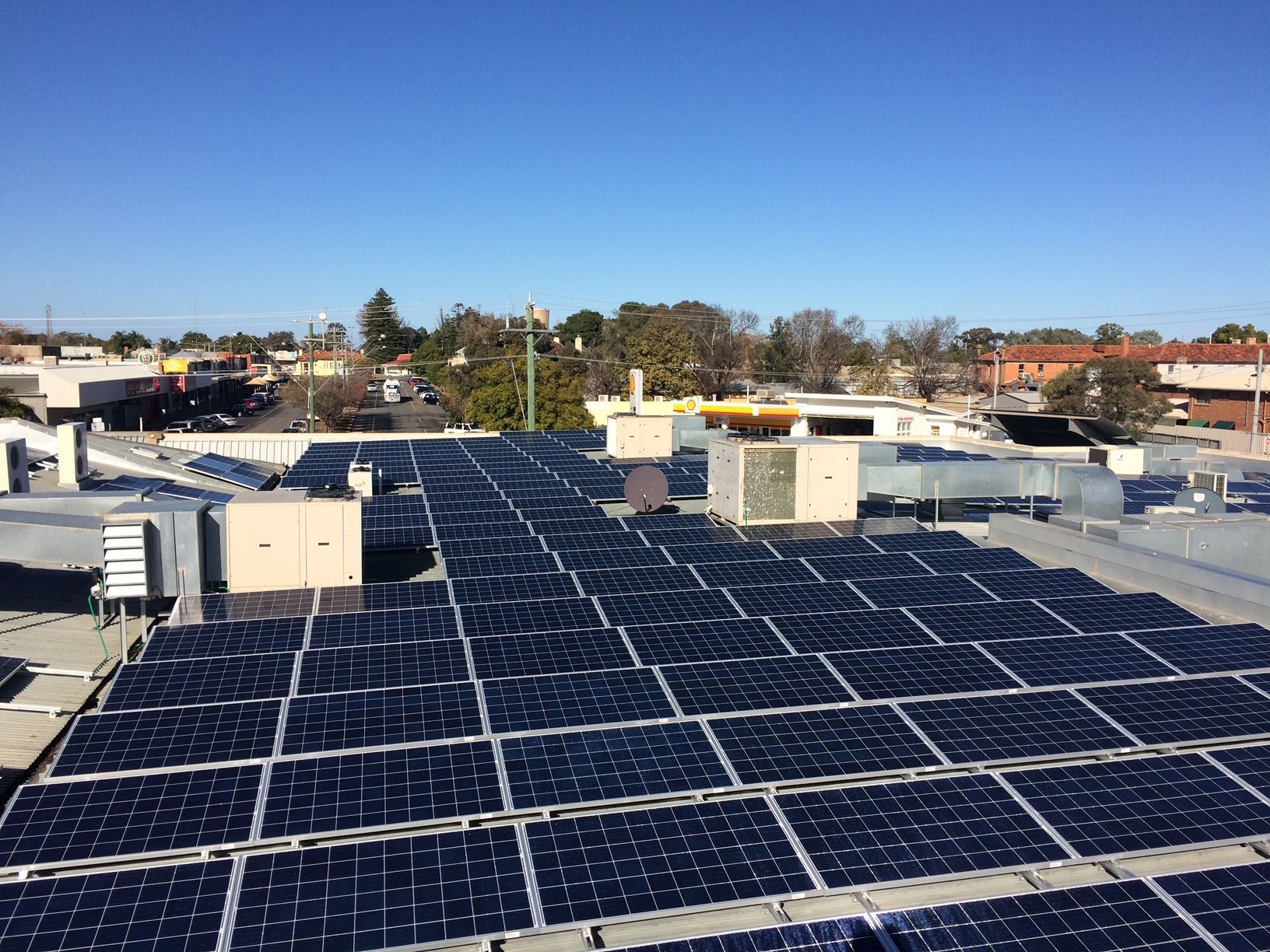 An Aerial View of A Row of Solar Panels in A Field | Mildura, VIC | Mildura Solar