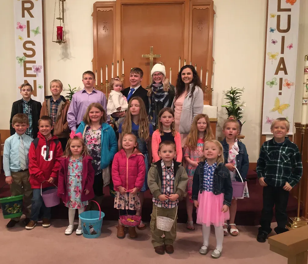 Zion Lutheran Church - Vassar, KS - Children Group Photo at Easter