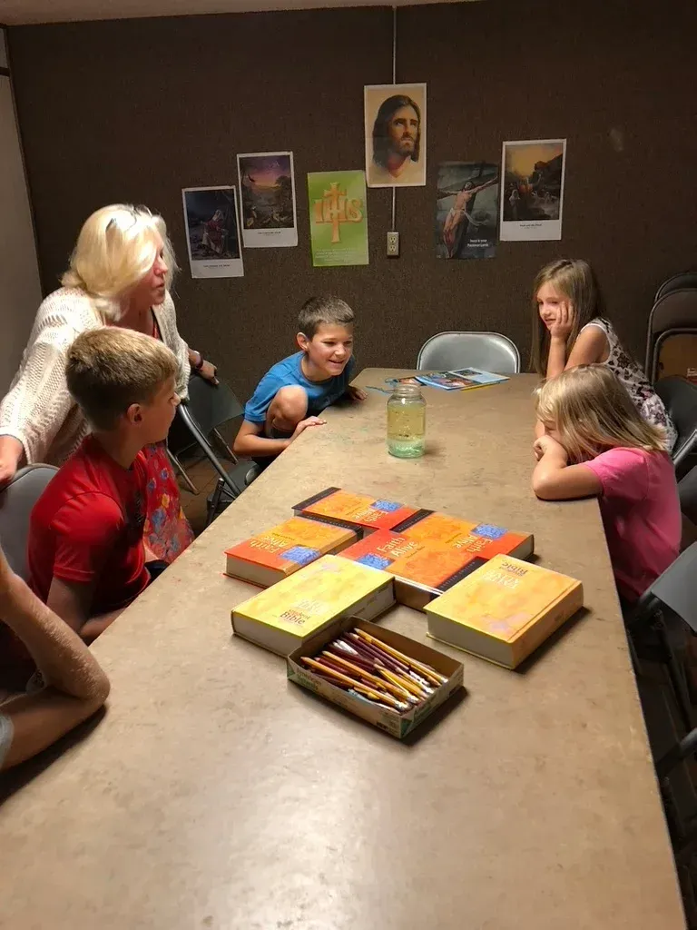Zion Lutheran Church - Vassar, KS - Children in Bible Lesson