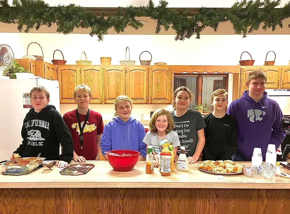 Zion Lutheran Church - Vassar, KS - Children serving Snacks