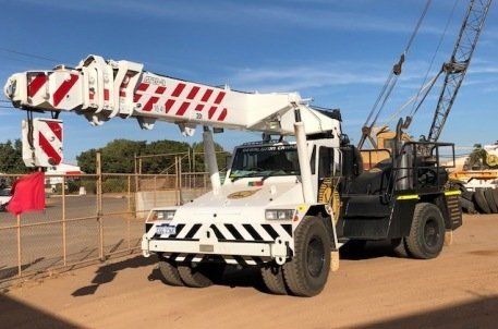 crane and haulage truck in Australia