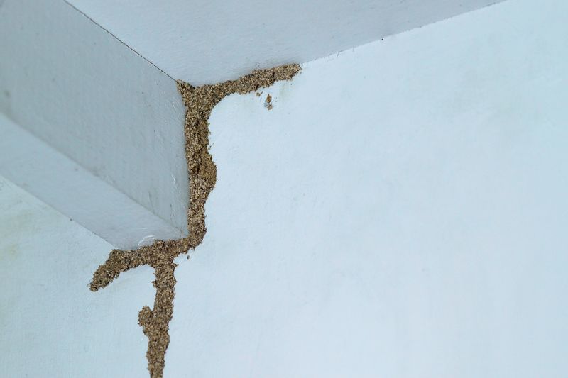 Termites are crawling before termite treatment by Pest King in Huntsville, AL home