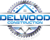 A logo for dw construction , a deck and patio builder.