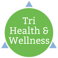 a green circle with the words tri health and wellness on it