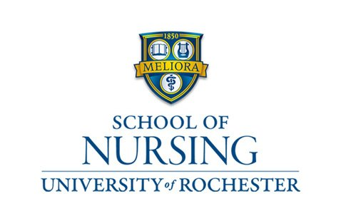 a logo for the school of nursing university of rochester