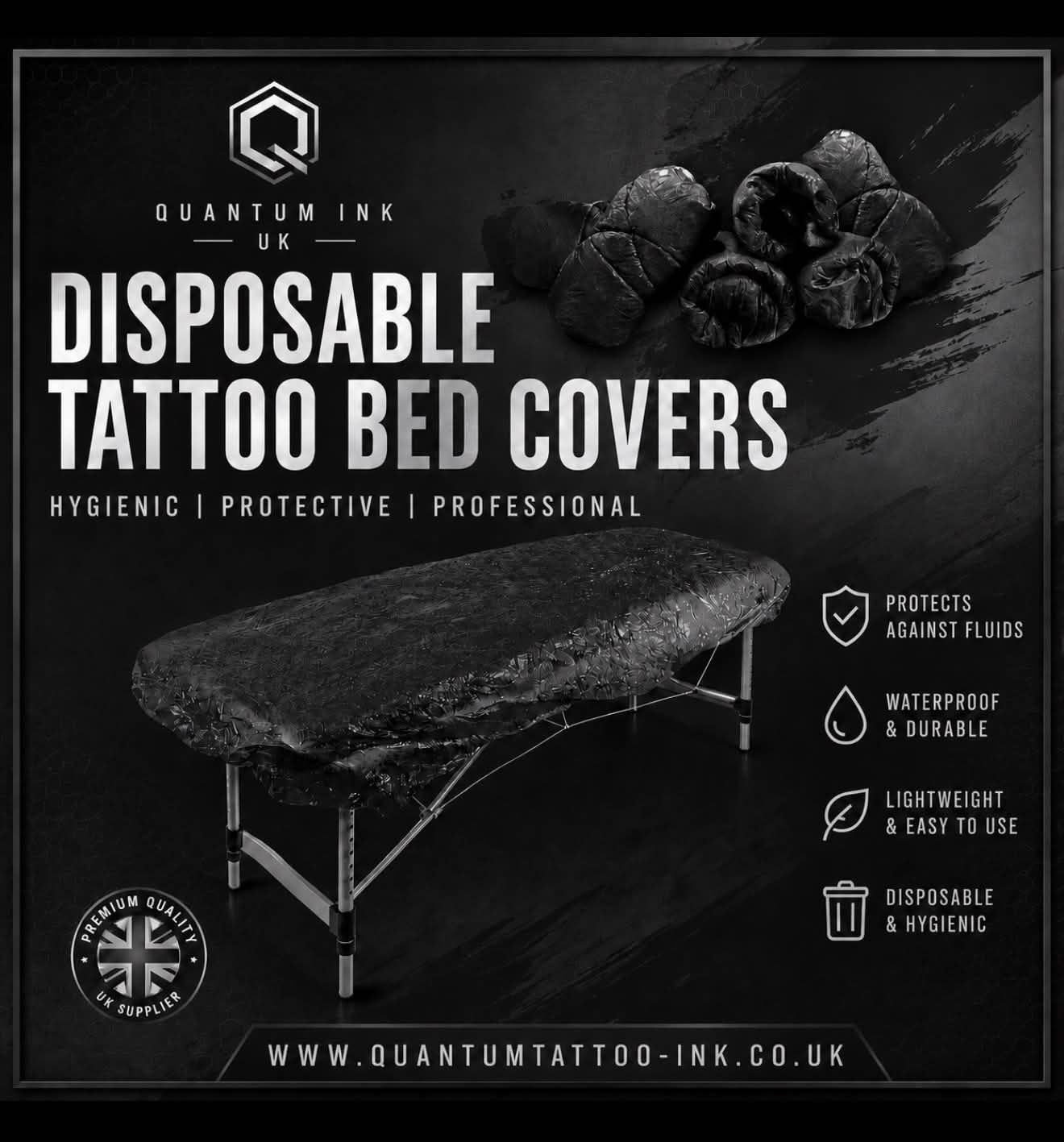 Black disposable bed covers