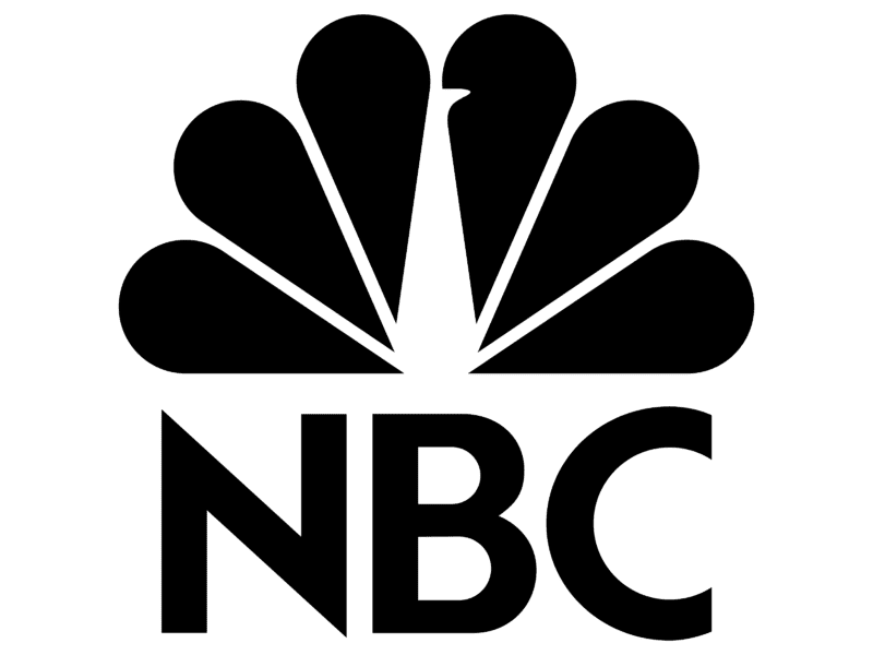 NBC logo: a stylized peacock with the letters
