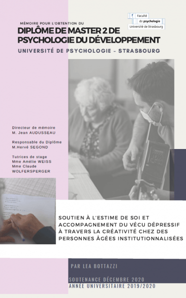 A poster for a diploma of master 2 de psychologie du developpement